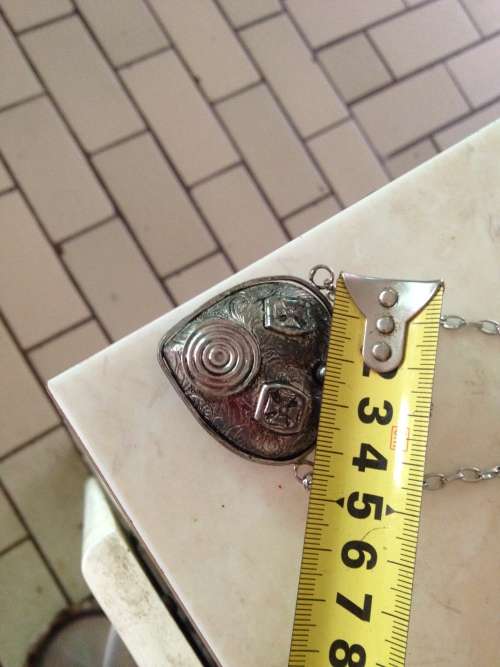 Perfume flask on chain has Stopper and Dauber