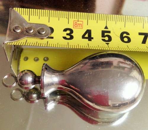 1*PERFUME FLASKshape SCREW IN STOPPER-hasRING TOP*EMPTY!GREAT COUNTRY HOME COLLECTIONS DECOR!!!