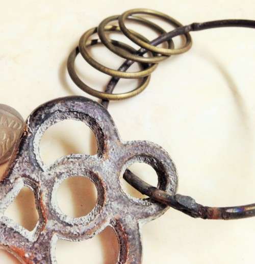 Antique Style Cast Iron Key + Ring