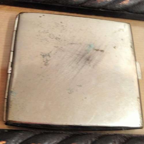 CAPETOWN  CapeProvince-Spes Bona  Embossed- silver TONE METAL- CIGARETTE CASE SILVER PLATE