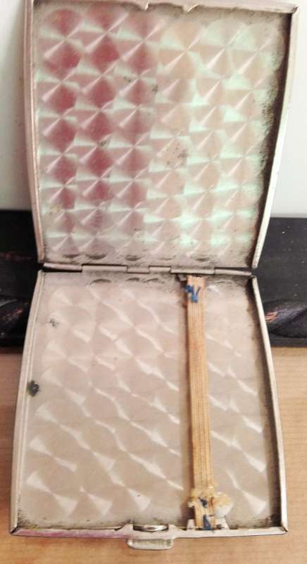 CAPETOWN  CapeProvince-Spes Bona  Embossed- silver TONE METAL- CIGARETTE CASE SILVER PLATE