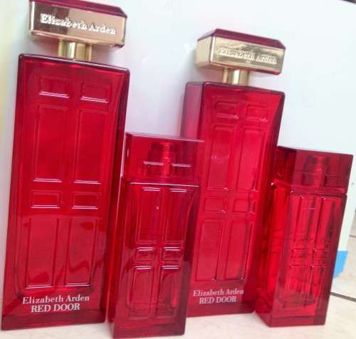 **EXQUISITE**4EMPTY PERFUME BOTTLES*Red Door*GREAT COUNTRY HOME DECOR*L@@KatMy*BUYNOWitemsNO WAITING