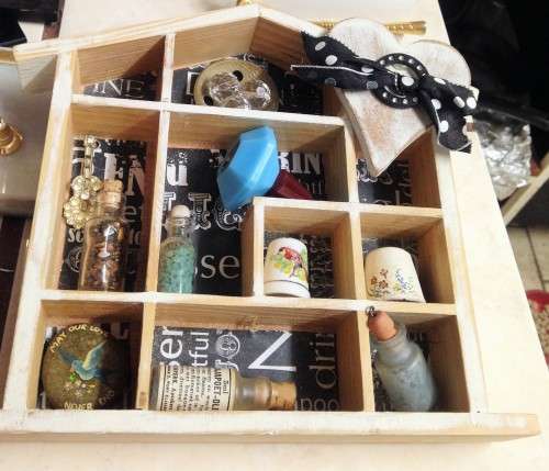 PRINTER TRAY small-heart with black ribbonHOUSE*GREAT COUNTRY HOME DECOR!things inside not included