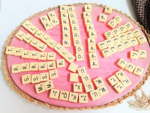 99 Spares scrabble  tiles+material bag*GREAT COUNTRY HOME DECOR*L@@KatMyBUY NOWitems*NO WAITING