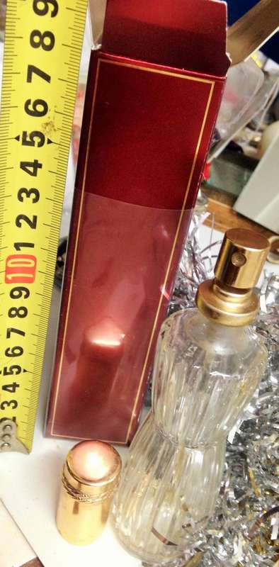 Perfume bottle YOUTH DEW empty + empty Box Royal Secret