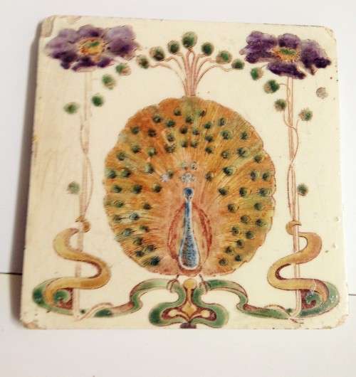 1 CERAMIC TILE HAS PEACOCK ON Read*GREAT COUNTRY HOME DECOR*L@@Ka t my BUY NOW LISTINGS**NO WAITING