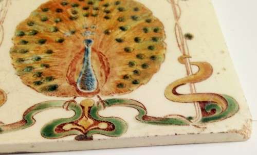 1 CERAMIC TILE HAS PEACOCK ON Read*GREAT COUNTRY HOME DECOR*L@@Ka t my BUY NOW LISTINGS**NO WAITING
