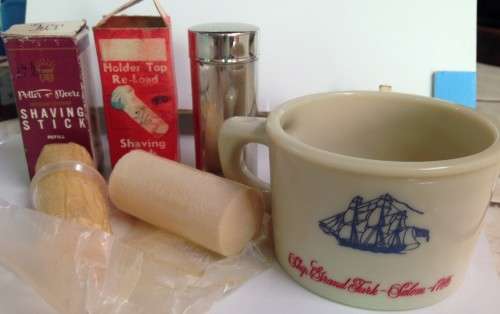 SHAVING MUG+2OldSoapShavingSticks+Container*GREAT COUNTRY HOME DECOR*L@@KatMy*BUY NOWitemsNO WAITING