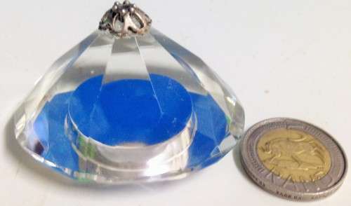 PAPER WEIGHT - Cut glass Crystal PYRAMID SHAPE LOOK At My BUY NOW LISTINGS NO WAITING