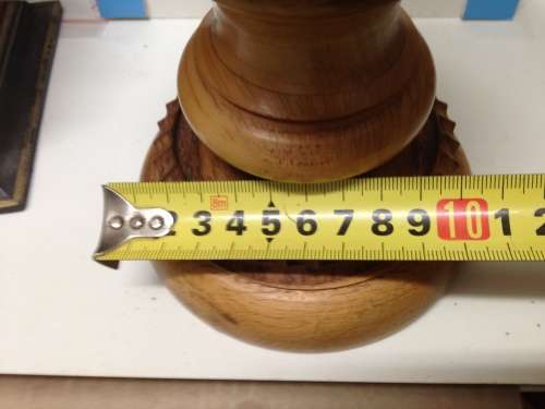 Large OAK CANDLE HOLDER beautiful TURNED LOOK at MY BUY NOW listings *NO WAITING*