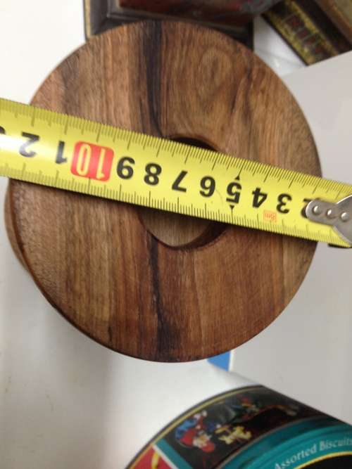 Large OAK CANDLE HOLDER beautiful TURNED LOOK at MY BUY NOW listings *NO WAITING*
