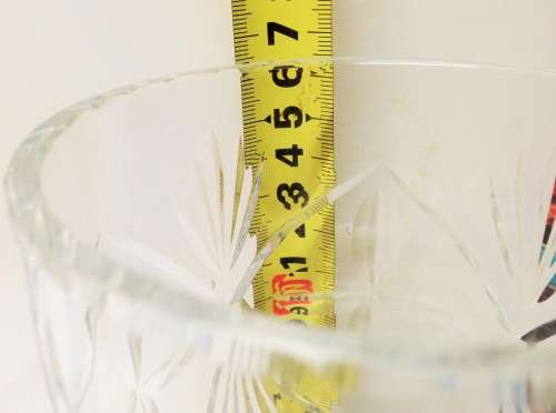 VASE -CUT Glass CRYSTAL height 160mm*W. 724 grams