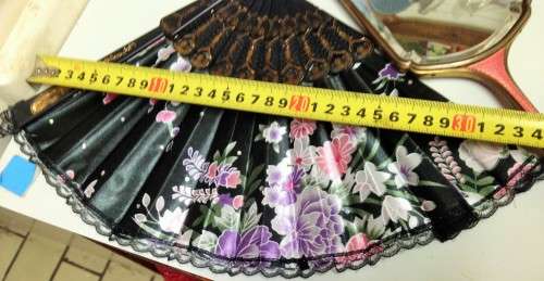 GUILLOCHE Hand MIRROR  Vanity dressing table decor bevelled +FAN