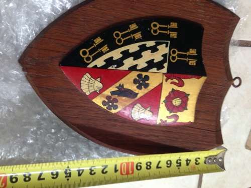 3 items 2 wood SHIELDS* RODGER high St. OXFORD England+I Framed Cigarette Cards