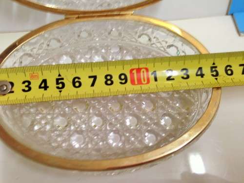 RARE-G.S.E.Ottone Garantito CRYSTAL HingedTRINKET BoxIataliaRefraction Super LuminousHigh resonance