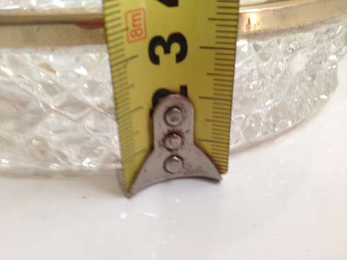 RARE-G.S.E.Ottone Garantito CRYSTAL HingedTRINKET BoxIataliaRefraction Super LuminousHigh resonance