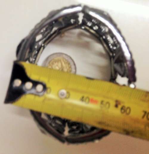 Bangle + Belt black crystal silver tone metal