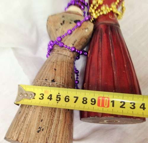 2 JEWELLERY DOLLS wood+Christmas Gold Purple BEADS shiny
