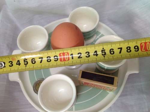Set EGG CUPS 5 +1 Tray German ceramic LOOK at My BUY NOW listings NO WAITING