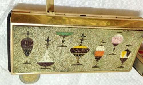 4 miniPERFUME BOTTLESempty+Brass Box not set LOOK At My BUY NOW LISTINGS NO WAITING