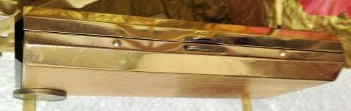 4 miniPERFUME BOTTLESempty+Brass Box not set LOOK At My BUY NOW LISTINGS NO WAITING