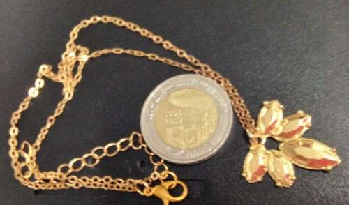 NECKLACE  + chain gold Tone METAL fashion jewelry modern new