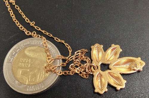 NECKLACE  + chain gold Tone METAL fashion jewelry modern new