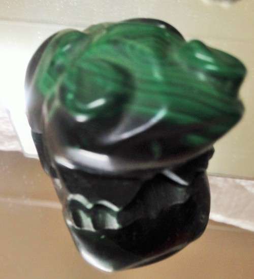 figurine Frog144grms Malachite Semi Precious Gem Stone LOOK At  My Buy NOW listings NO WAITING