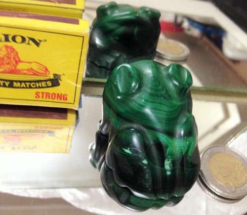 figurine Frog144grms Malachite Semi Precious Gem Stone LOOK At  My Buy NOW listings NO WAITING