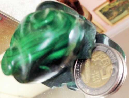 figurine Frog144grms Malachite Semi Precious Gem Stone LOOK At  My Buy NOW listings NO WAITING