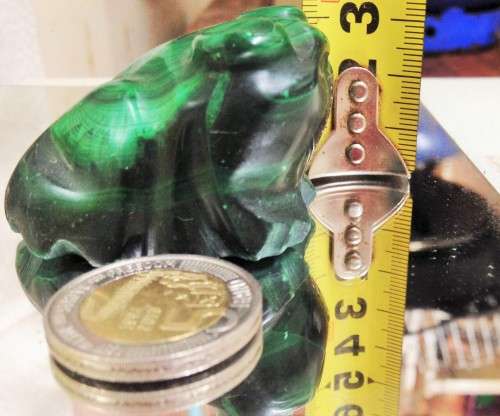figurine Frog144grms Malachite Semi Precious Gem Stone LOOK At  My Buy NOW listings NO WAITING