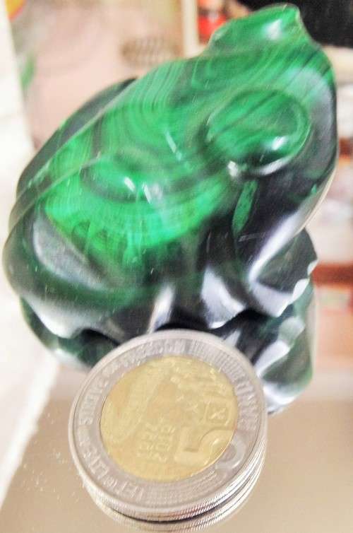 figurine Frog144grms Malachite Semi Precious Gem Stone LOOK At  My Buy NOW listings NO WAITING