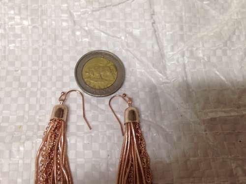 Earrings 1 pair Rose gold -  14 dangle chains dangling LOOK at My BUY NOW LISTINGS NO WAITING