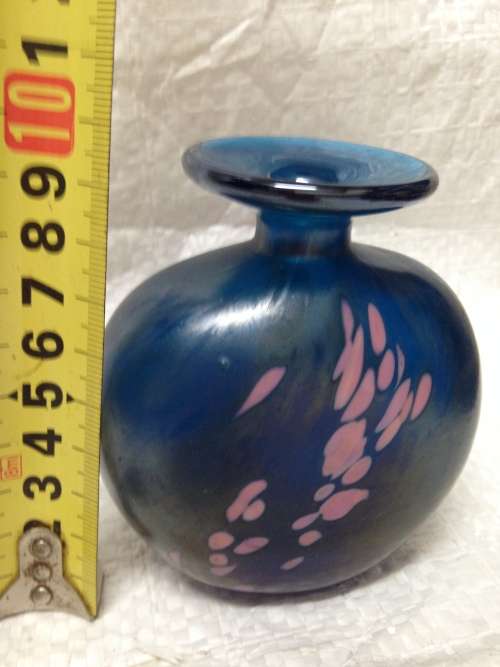MDINA Malta GLASS- Perfume bottle/ Art Vase /paper weight*SIGNED MDIA+ Paper label
