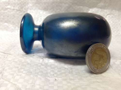 MDINA Malta GLASS- Perfume bottle/ Art Vase /paper weight*SIGNED MDIA+ Paper label