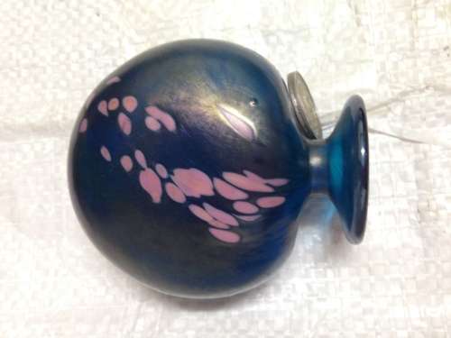 MDINA Malta GLASS- Perfume bottle/ Art Vase /paper weight*SIGNED MDIA+ Paper label
