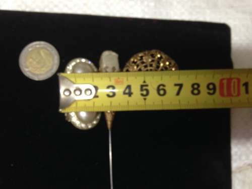 **RARE*Vintage*Hat PIN+BroochFiligree+Earrings clipon GREAT COUNTRY HOME DECOR*L@@K