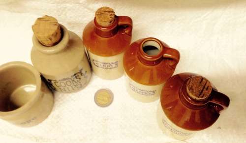 6mix 5 Iron`Stone Bottles*Scoop*Cooks nips+1Sage pot*LOOK At My BUY NOW LISTINGS NO WAITING