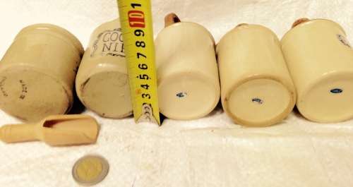 6mix 5 Iron`Stone Bottles*Scoop*Cooks nips+1Sage pot*LOOK At My BUY NOW LISTINGS NO WAITING