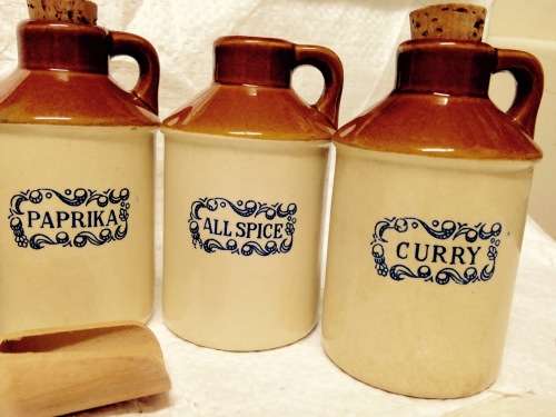 6mix 5 Iron`Stone Bottles*Scoop*Cooks nips+1Sage pot*LOOK At My BUY NOW LISTINGS NO WAITING