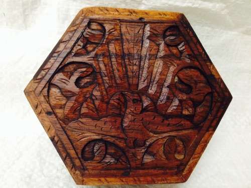 BOX  hand carved Dove Wood LooK at My BUY NOW listings No Waiting