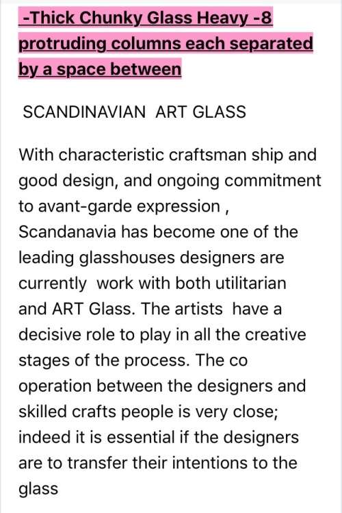 Scandinavian*8 Iceberg Art Glass Crystal LOOK At My BUY NOW LISTINGS NO WAITING
