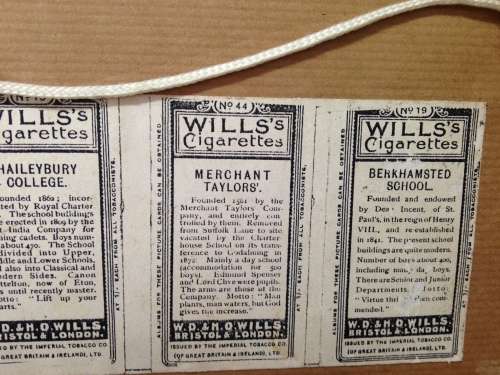 3 items 2 wood SHIELDS* RODGER high St. OXFORD England+I Framed Cigarette Cards