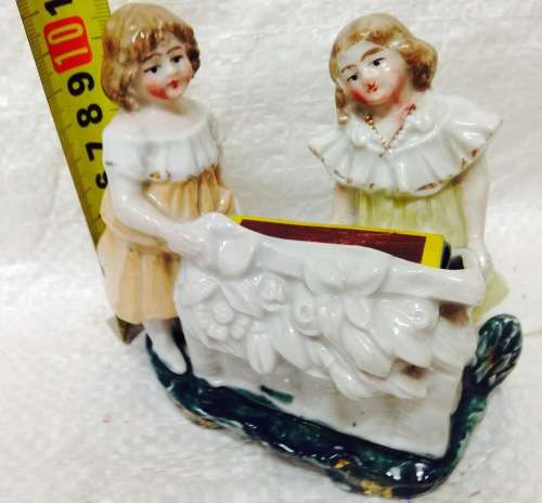 Victorian Girls Ornament fairing Match box TrinketholderLook At All My BUY NOW Listings NO WAITING
