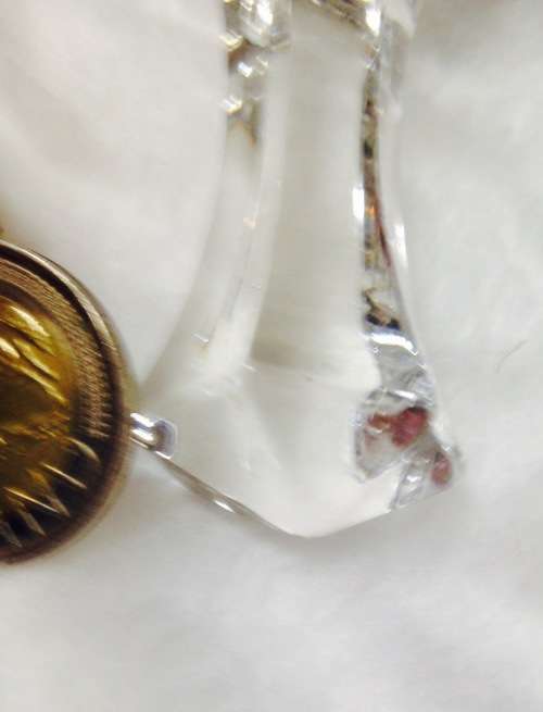 BELL- 1  GLASS CRYSTAL* DESIGN diamond big and small *DISPLAY ONLY!!GREAT COUNTRY HOME DECOR!!!
