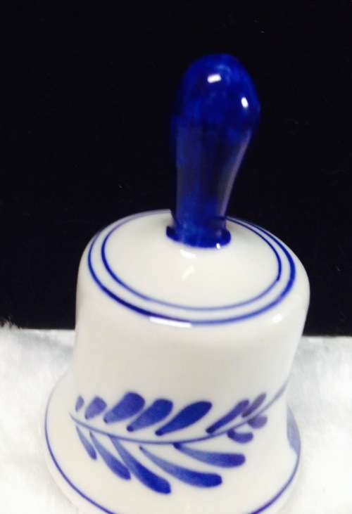 !!BELL-DELFT H.75MM-STAMP -BLAAUW -HAND WERK DELFT HOLLAND !!GREAT COUNTRY HOME DECOR!!!