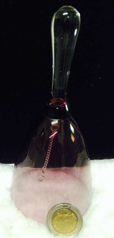 !!WOW!! BELL  Murano Glass Amethyst *GREAT COUNTRY HOME DECOR*L@@KatMyBUY NOW *NO WATIING