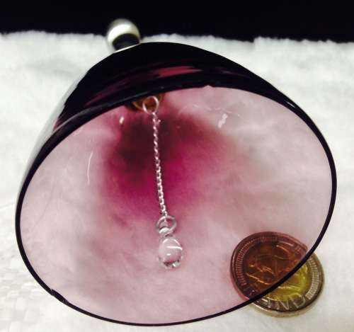 !!WOW!! BELL  Murano Glass Amethyst *GREAT COUNTRY HOME DECOR*L@@KatMyBUY NOW *NO WATIING