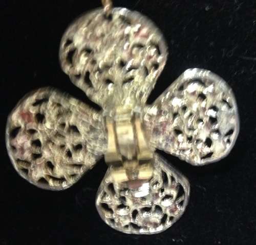 Earrings - Gilt Filigree gold Tone metal clip on  LOOK At My BUY NOW LISTINGS NO WAITING