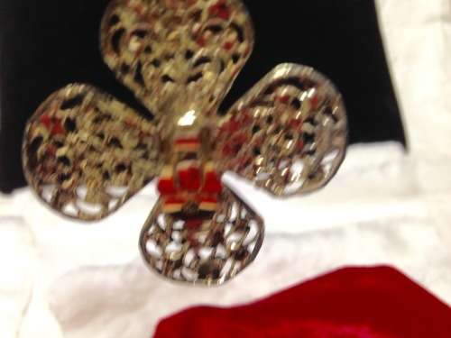 Earrings - Gilt Filigree gold Tone metal clip on  LOOK At My BUY NOW LISTINGS NO WAITING